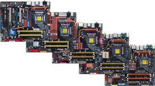 Five Core 2 motherboards from ASUS, ready for testing