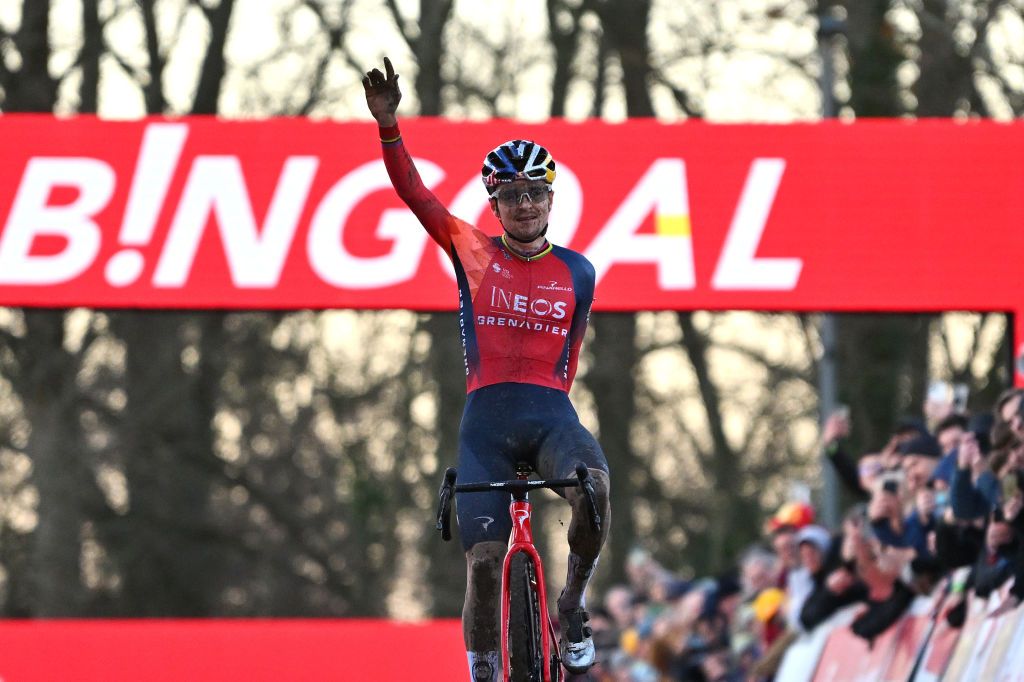 Tom Pidcock (Ineos Grenadiers) took his first win of the season in Namur