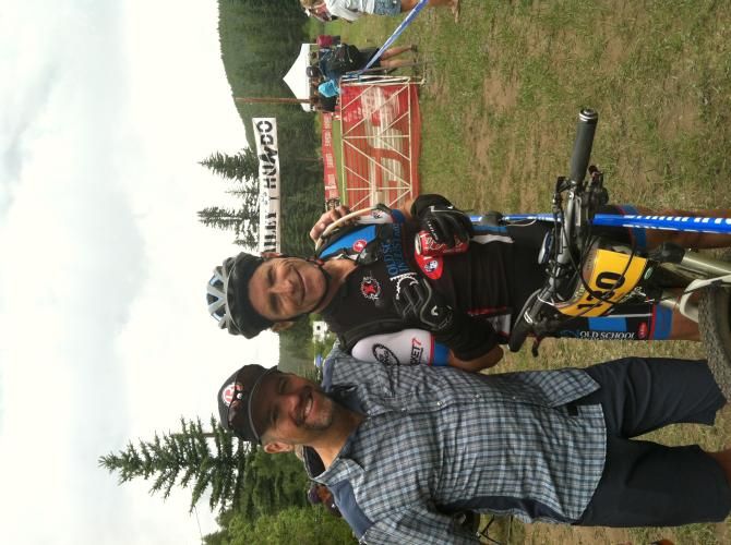 Fundraising winner Keith Principie with masters 4th place winner Bob Campbell