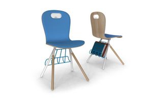 School chairs with storage baskets