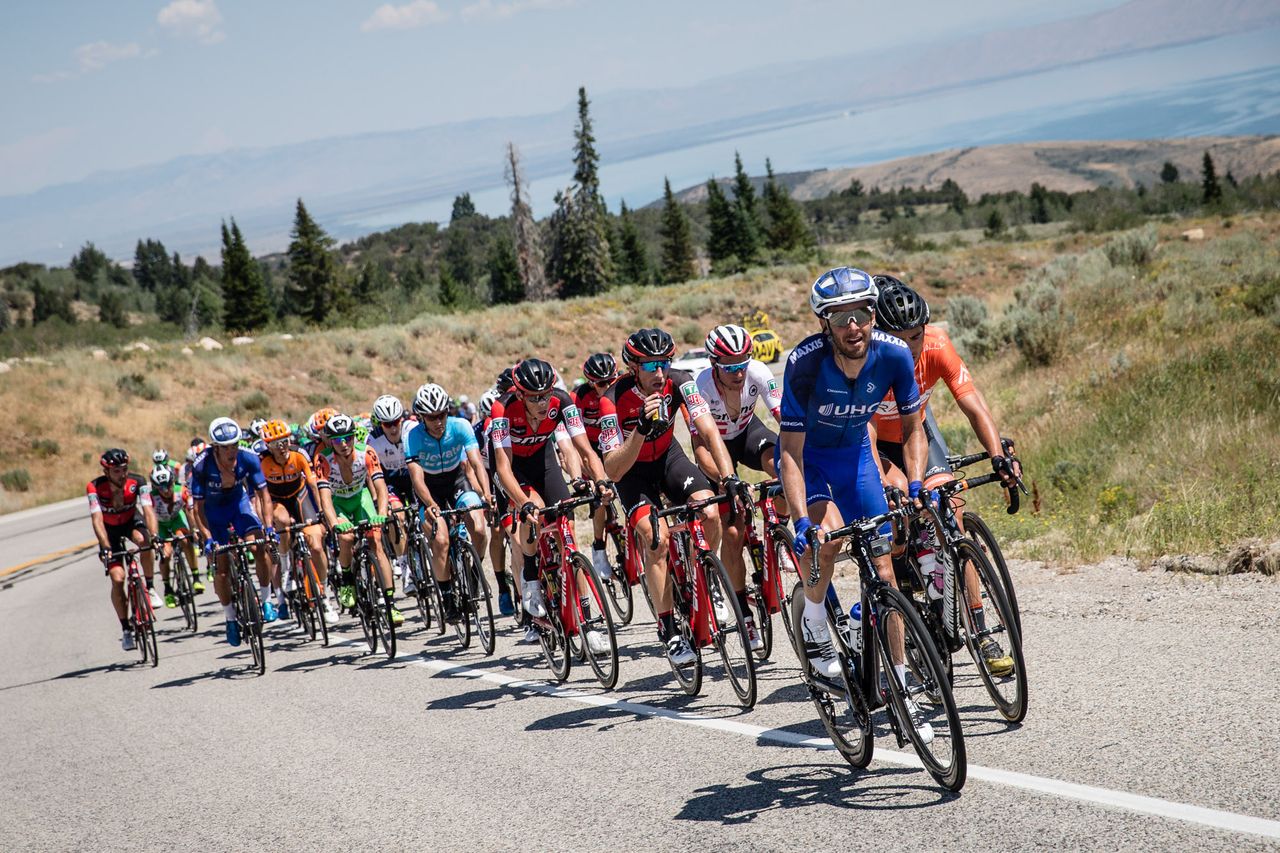 UHC spent a lot of the day at the head of the peloton