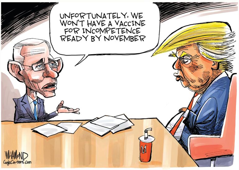 Political Cartoon U.S. Fauci Trump 2020 vaccine | The Week