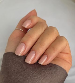 Manicure with OPI Put It In Neutral nail polish