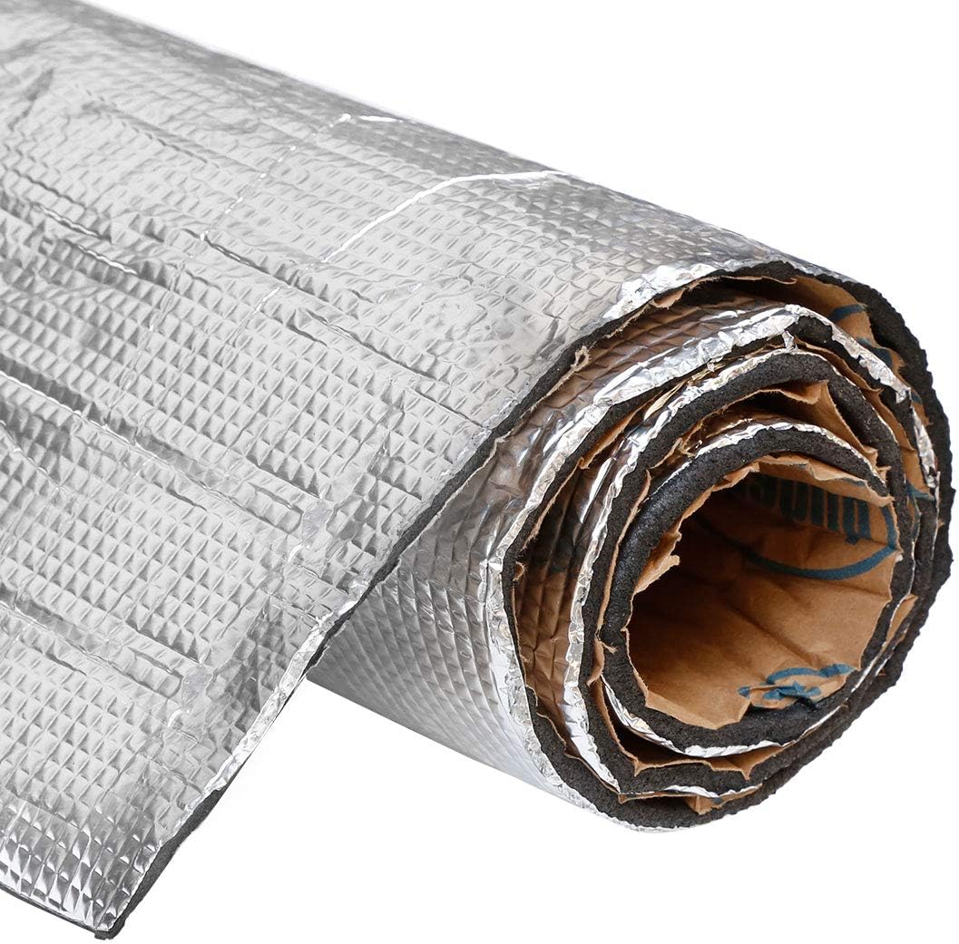 Uxcell Heat Sound Deadening Insulation Mat Deadener Pad Car Auto Exhaust Muffler Hood Door Waterproof 394mil 6.4sqft 40x24inch for Car