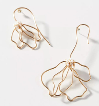 Anita Berisha Asymmetrical Lily Drop Earrings