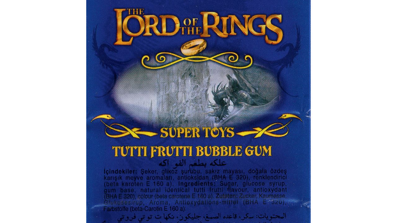 ...also appearing on Turkish gum wrappers