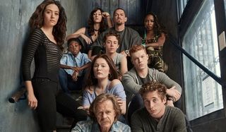 Shameless Emmy Rossum William H. Macy The Gallagher family and friends in a stairwell
