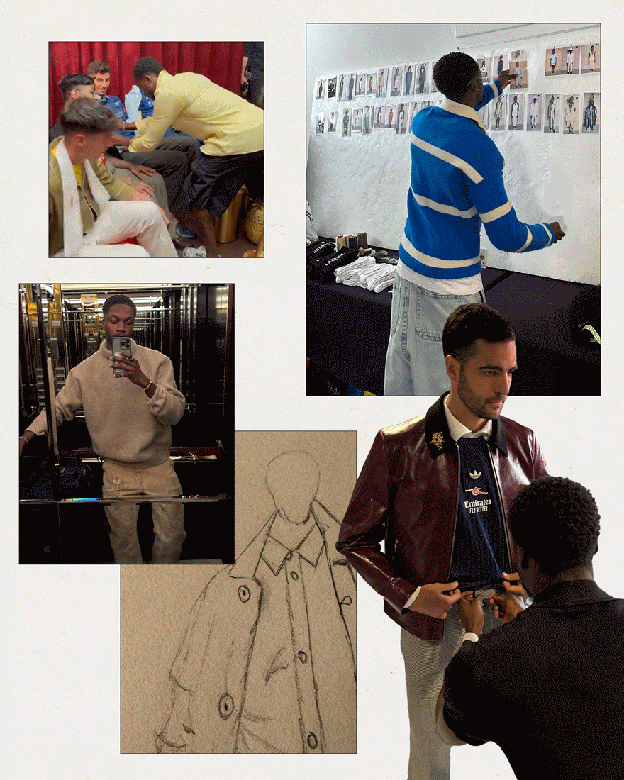 Stylist Algen Hamilton working on runway shows and commercial shoots.