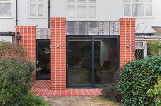 Modern brick clad extension