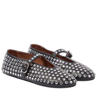 Alaia Embellished leather ballet flats