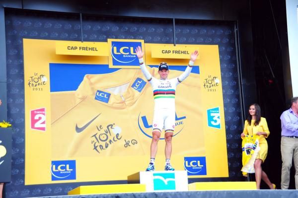 Thor Hushovd on the podium