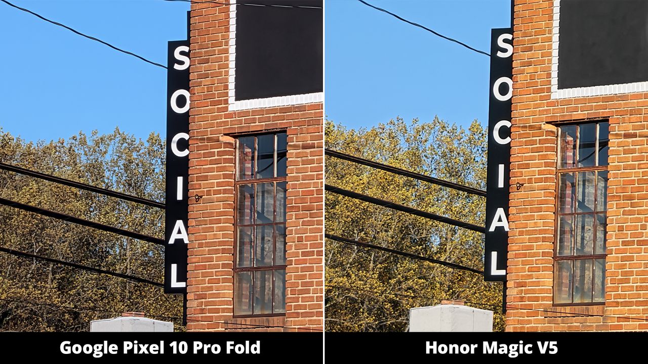 Google Pixel 10 Pro Fold vs. Honor Magic V5 camera comparisons