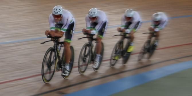 The Australian team pursuit quartet in Cali