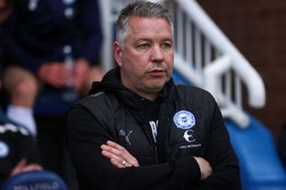 Darren Ferguson the manager / head coach of Peterborough United during the Sky Bet League One Play-Off Semi-Final First Leg match between Peterborough United and Sheffield Wednesday at Weston Homes Stadium on May 12, 2023 in Peterborough, United Kingdom. (Photo by James Williamson - AMA/Getty Images)