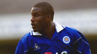 25 Jul 2001: Adi Akinbiyi of Leicester City during the pre-season friendly against Southend United at Roots Hall in Southend, England. \ Mandatory Credit: Jamie McDonald /Allsport