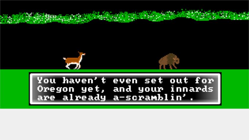 a screen from a variation of the oregon trail where you start with non-lethal dysentery