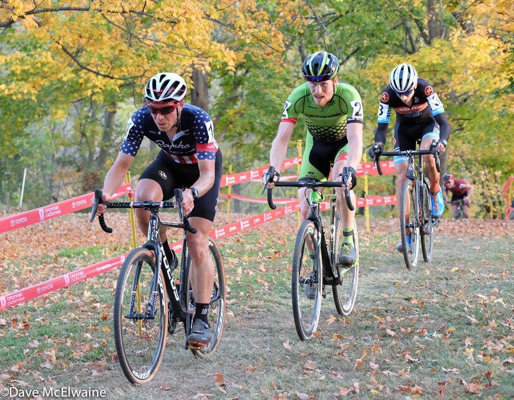 Jeremy Powers (Aspire Racing) leading Hyde and Werner in pursuit of Summerhill.