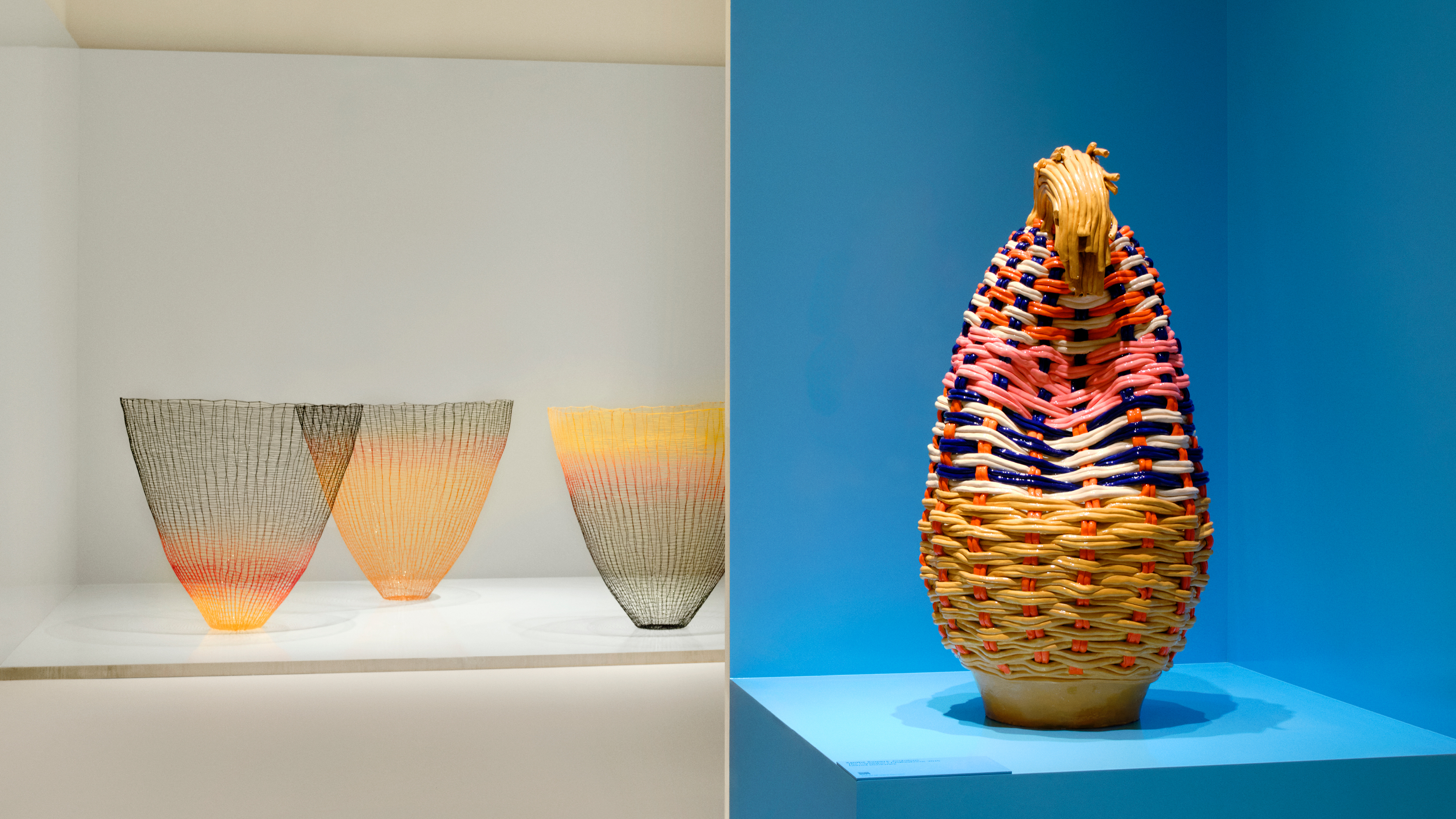 Craft object displayed in gallery space