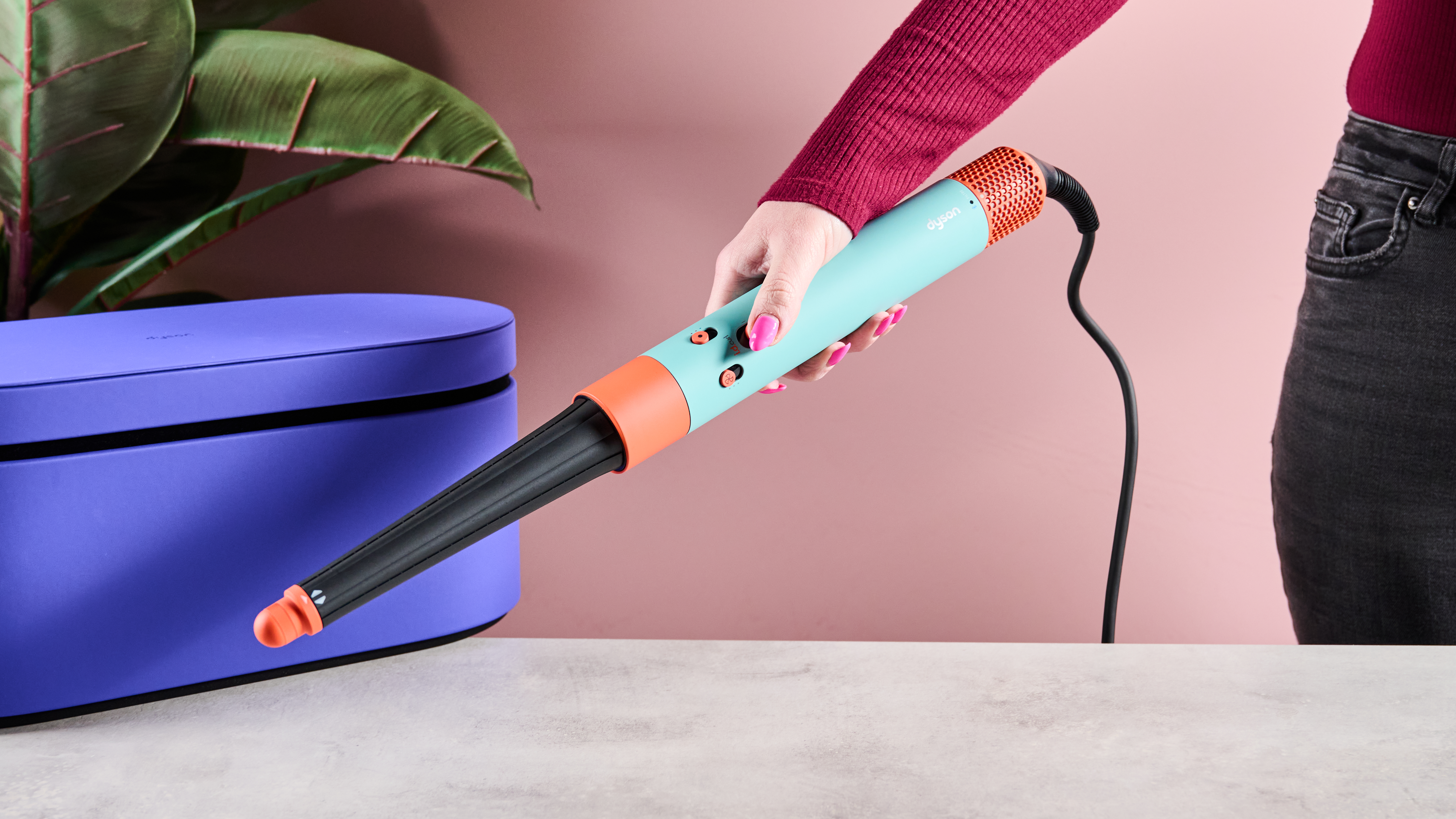 Dyson Airwrap i.d. with conical curl wand attached