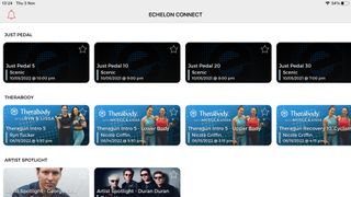 Echelon Ex-3 Smart Connect Bike app screen shot
