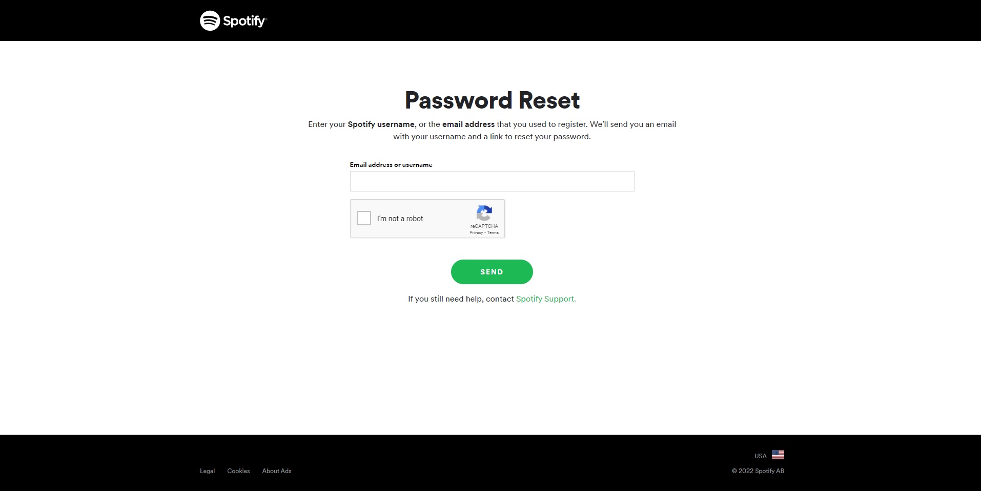 How to reset Spotify password