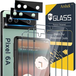 Arshek 3+3 screen protector and camera lens protector for Google Pixel 6a