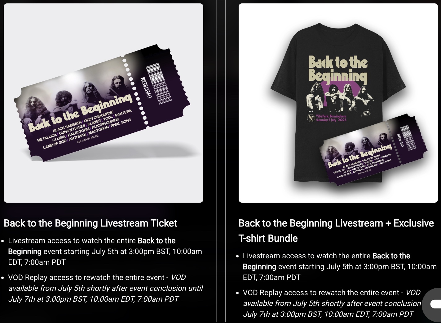Black Sabbath Back to the Beginning