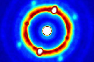 Scientists used machine learning to reveal that quantum particles shooting out from the center form a pattern that resembles a turtle. Warmer colors indicate more activity.