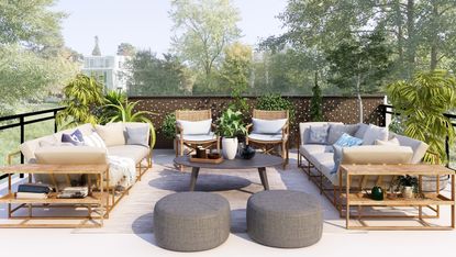 Contemporary patio furniture set
