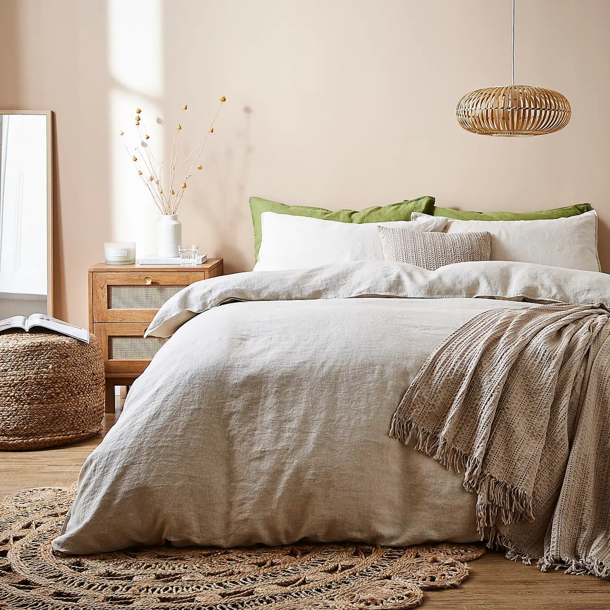 Dunelm Linen Duvet Cover and Pillowcase Set