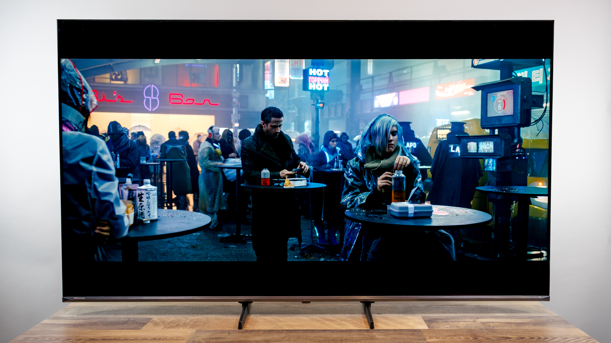 Hisense U6SF Pro TV on a desk
