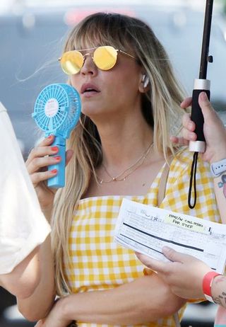 new york, ny august 11 kaley cuoco is seen on the set of meet cuteon august 11, 2021 in new york city photo by mediapunchbauer griffingc images