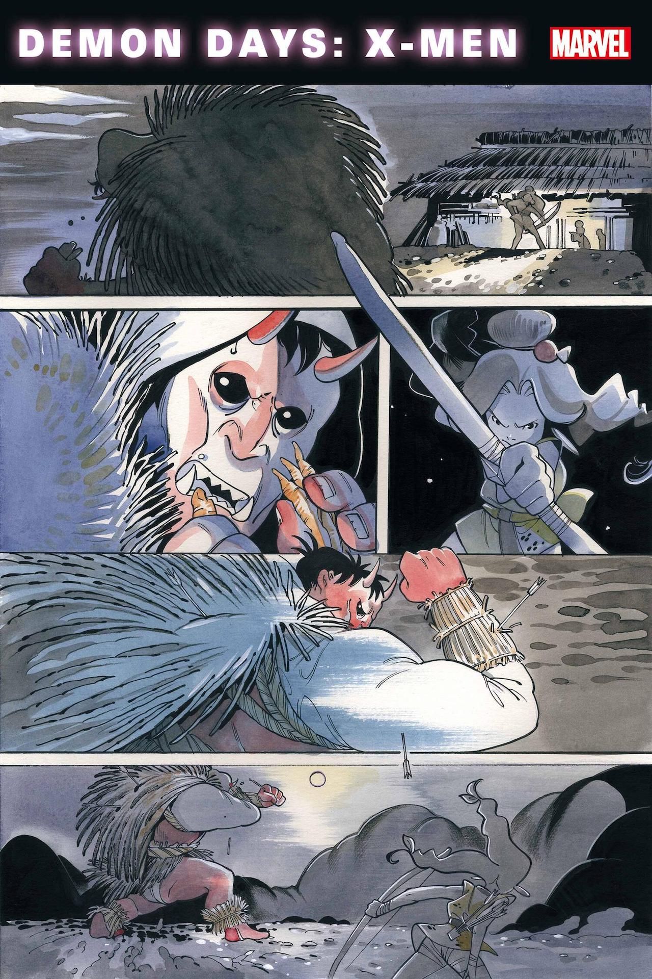 Page from Demon Days: X-Men #1 by Peach Momoko