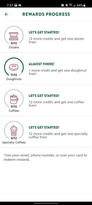 Krispy Kreme App gamification of rewards