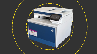 The HP Color LaserJet Pro MFP 4302fdw on the ITPro background