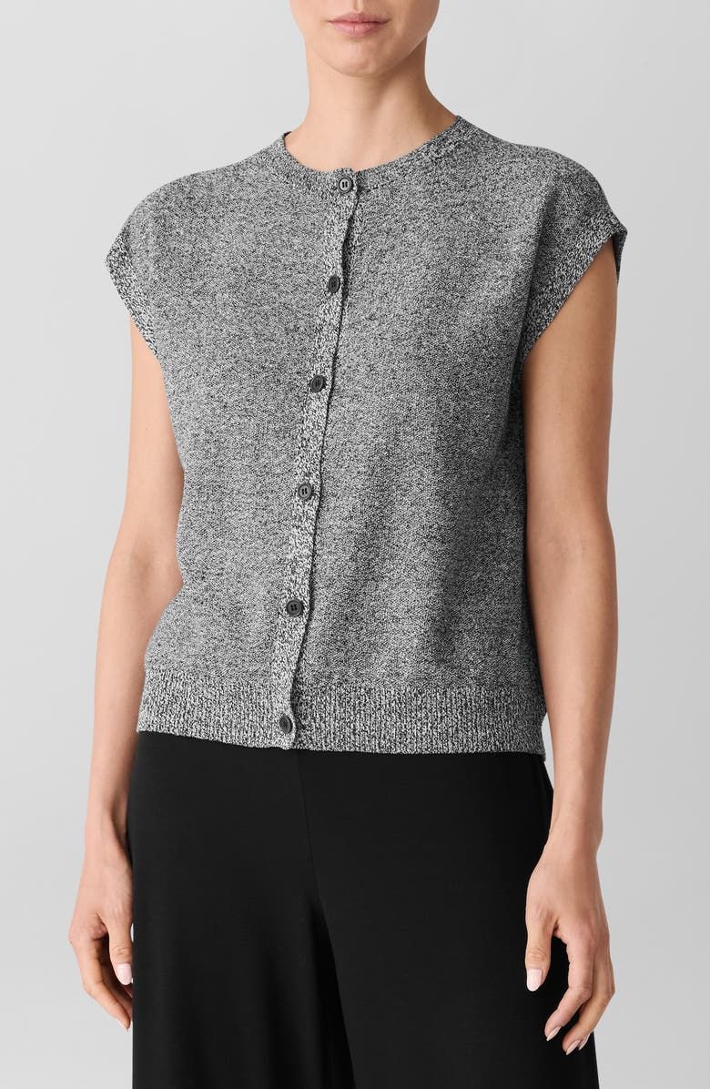 Cap Sleeve Organic Linen & Organic Cotton Sweater