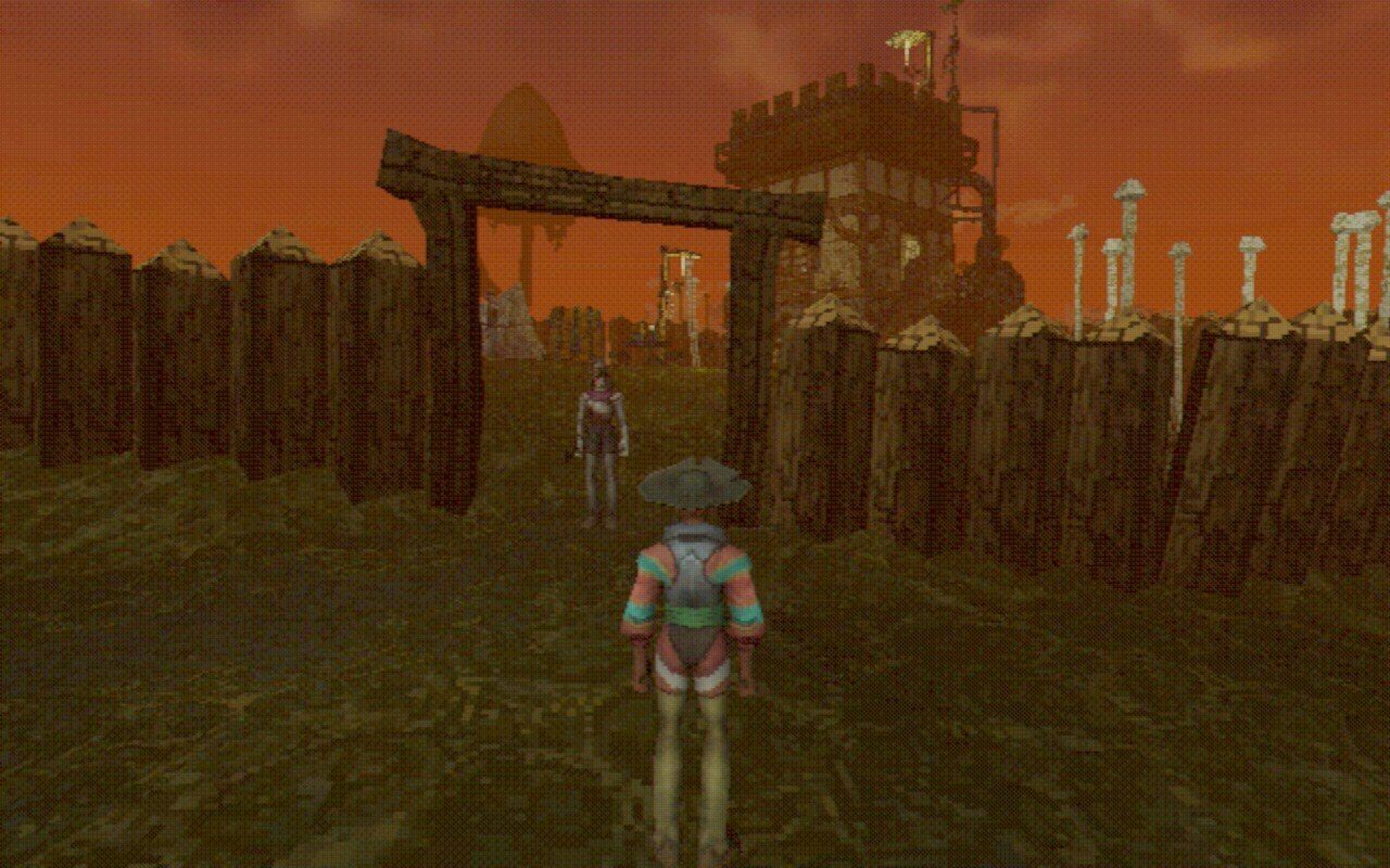 Entropy screenshot character approaching bandit fort