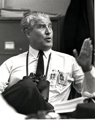 Dr. Wernher von Braun Following Apollo 11 Launch