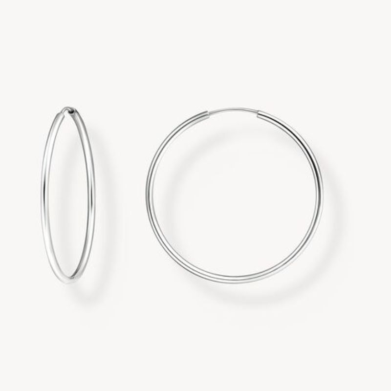 silver hoop earrings