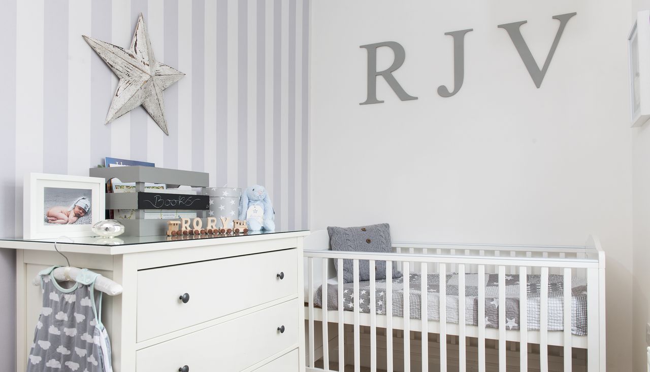 grey and white nursery