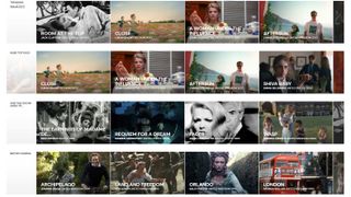 MUBI streaming service home page