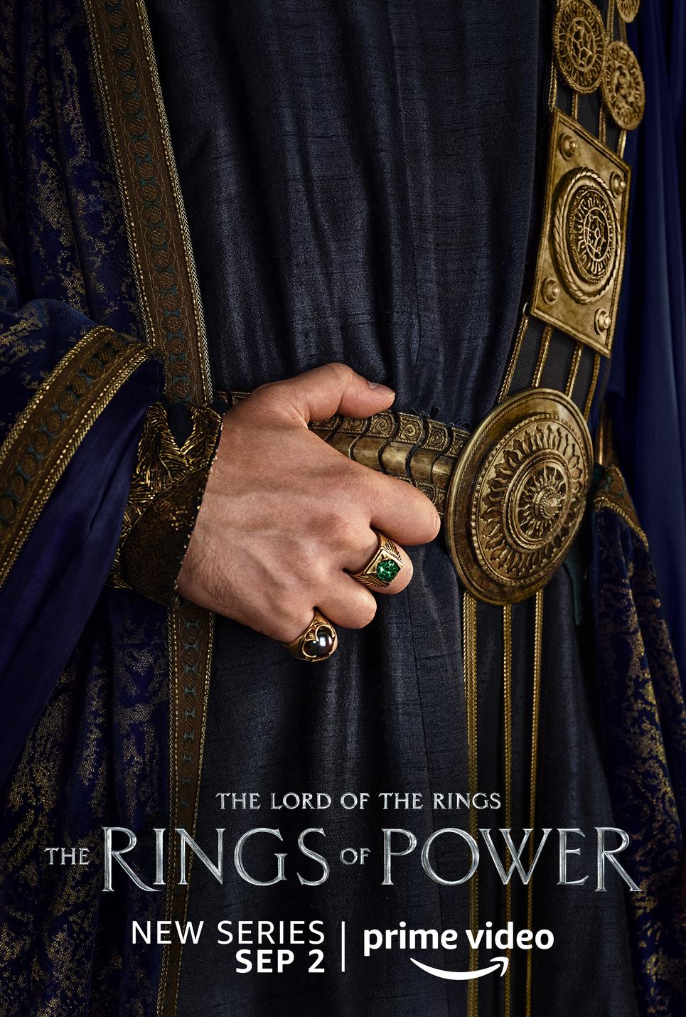 A poster for the Lord of The Rings: The Rings of Power Series