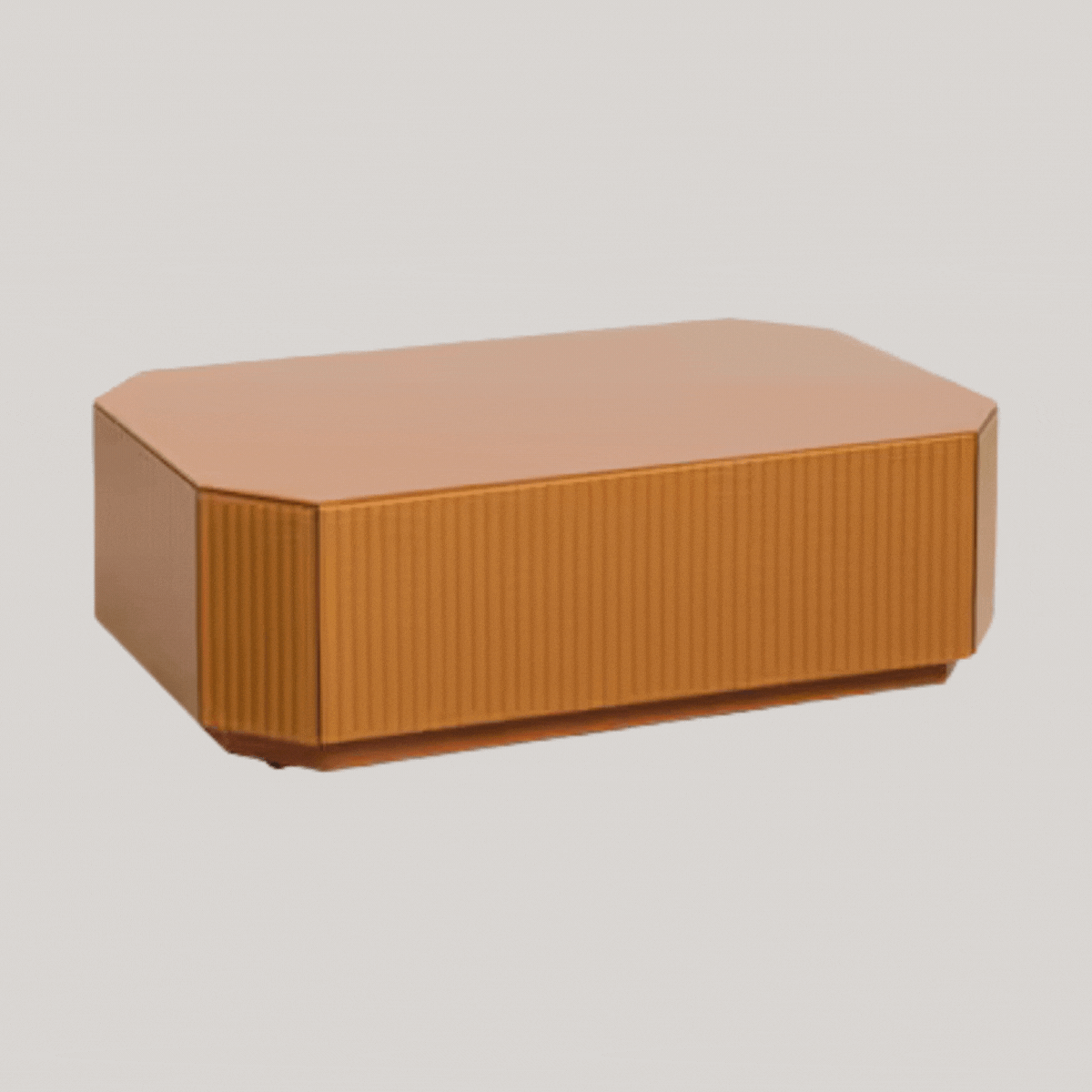 MADE.COM, Anya Glass Storage Coffee Table in Caramel Brown