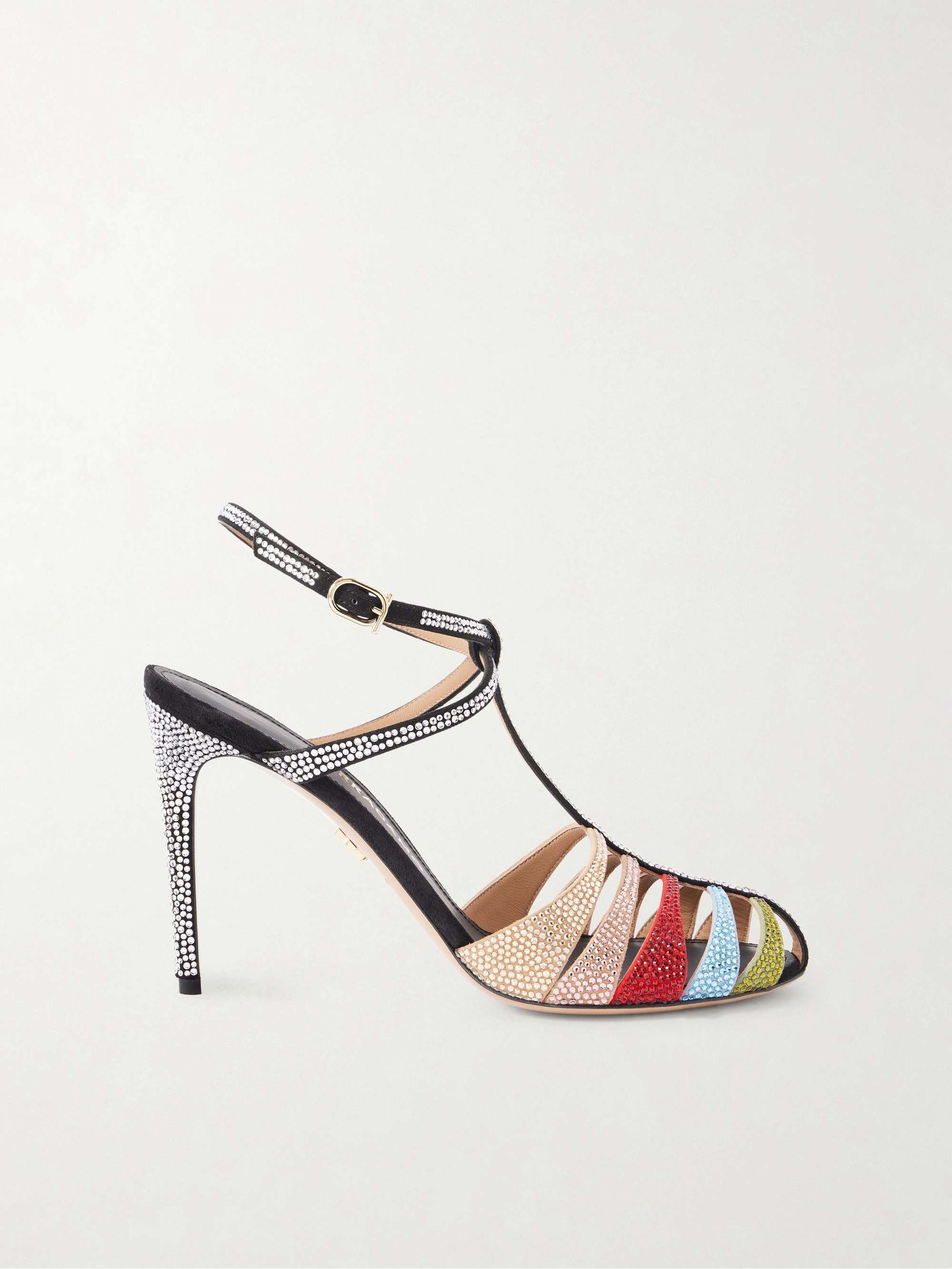 Lipa 95 Crystal-Embellished Suede Sandals