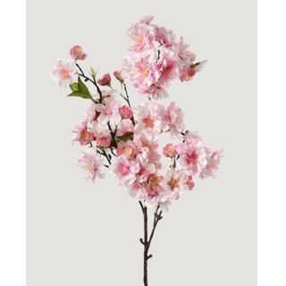 Pink Faux Cherry Blossom Branch Pick