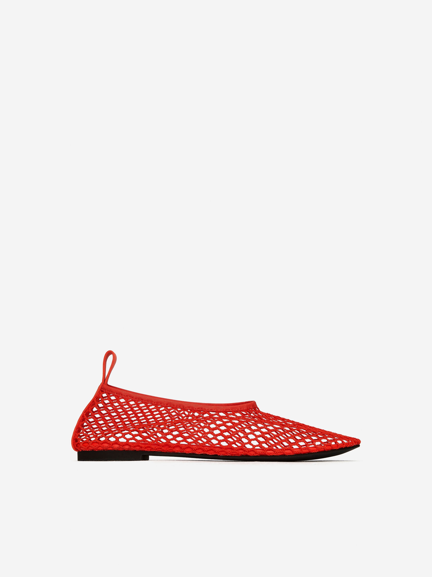 Fishnet Ballet Flat - Red - Women - artet GB