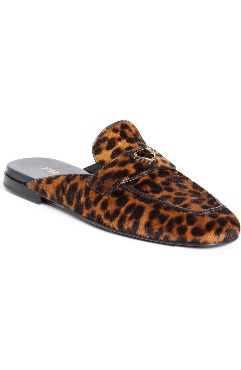 Logo Genuine Calf Hair Mule