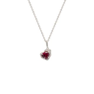 Red Heart Ruby Argenti Pendant - Pendant With Chain