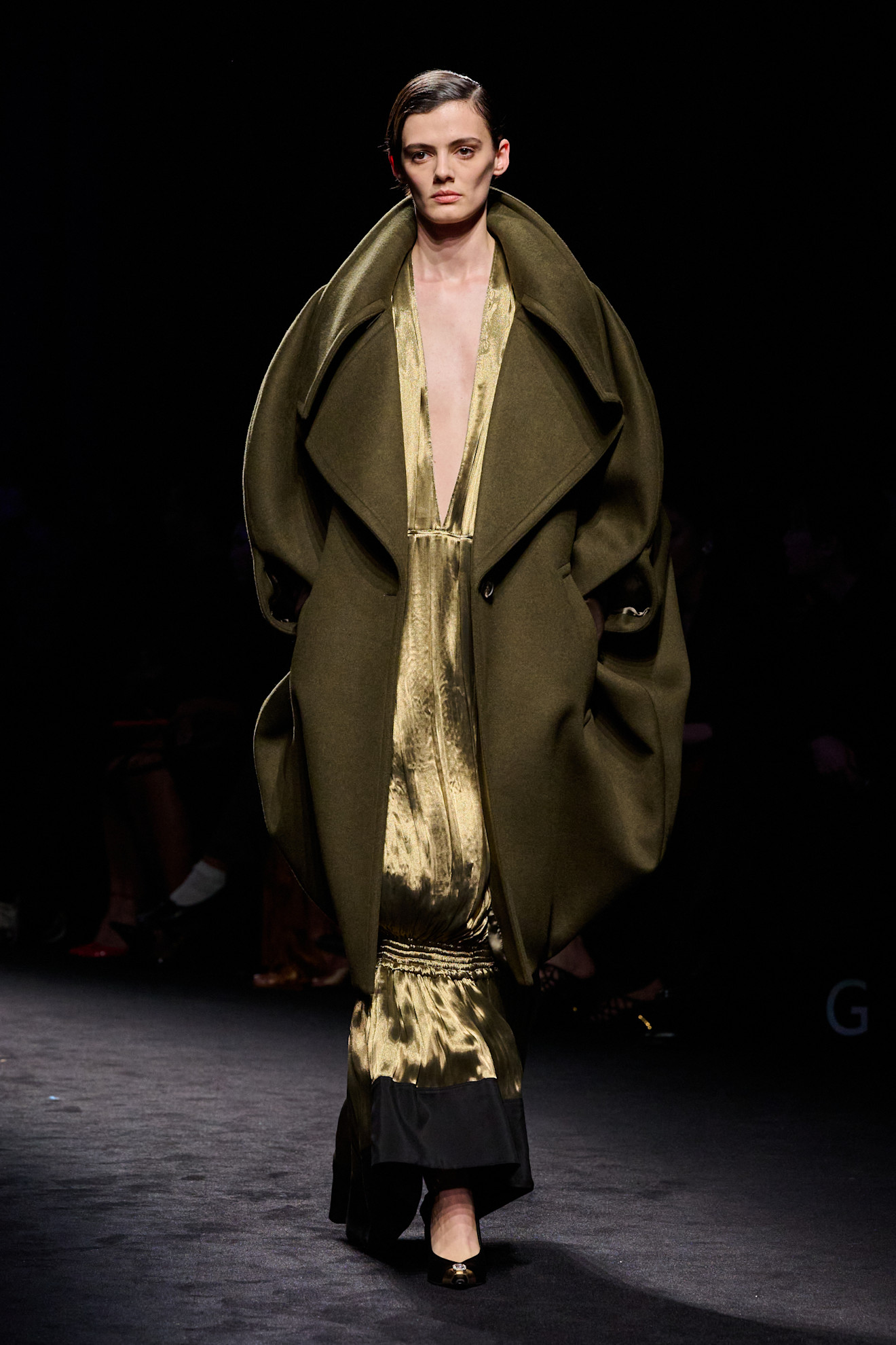 a model walks the ferragamo fall/winter 2026 runway