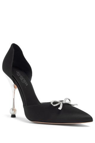 giambattista valli 105mm Bow-Embellished Satin Pumps